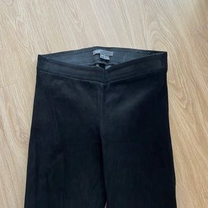 Real suede leggings